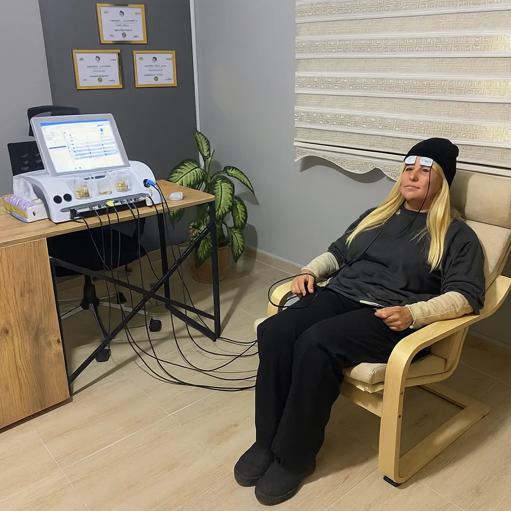 Biorezonans merkezinde danışan görüşmesi görseli